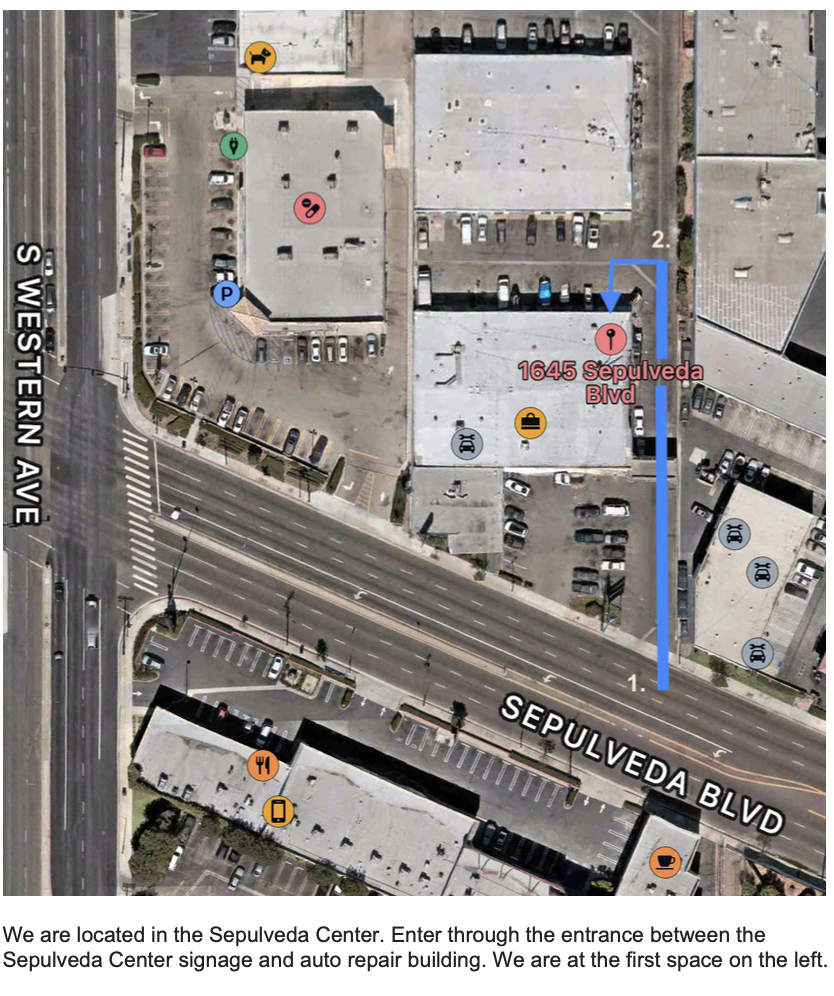 satelite image of MW lamp and shades location with written directions.